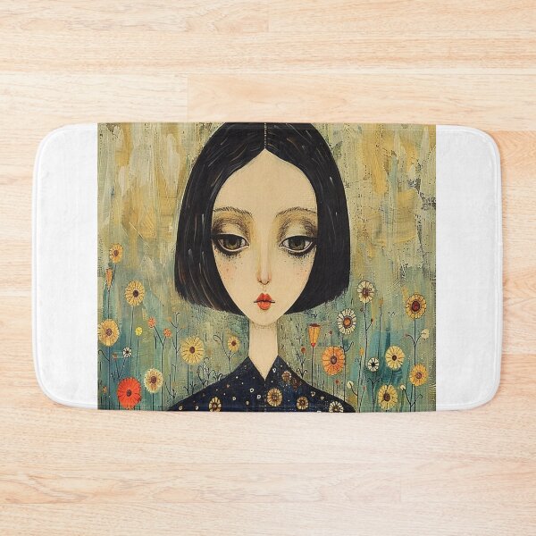 Item preview, Whimsical Floral Girl Portrait designed and sold by yellowmanman.