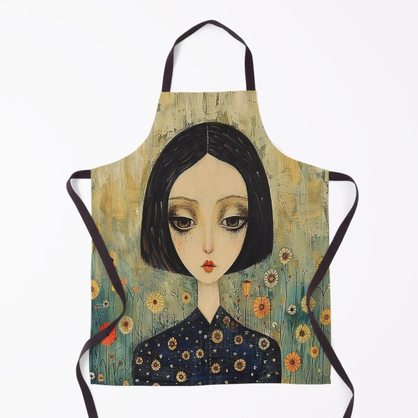Item preview, Whimsical Floral Girl Portrait designed and sold by yellowmanman.