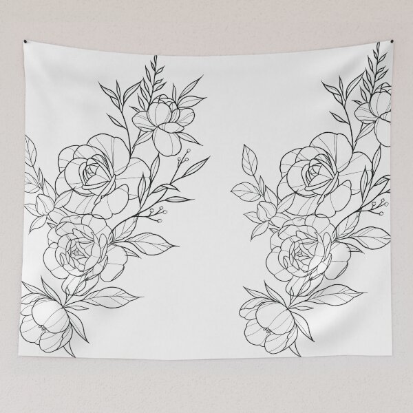 Item preview, Floral Tattoo Design designed and sold by MatrixTattoo.