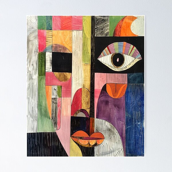 Item preview, Abstract Cubist Portrait designed and sold by yellowmanman.