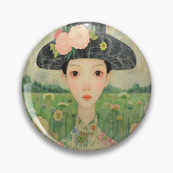 Item preview, Serene Floral Lady Illustration designed and sold by yellowmanman.