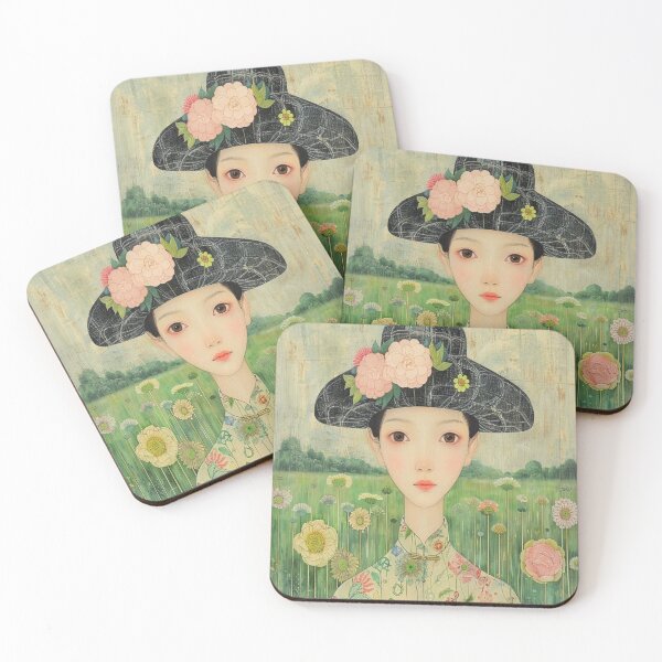Item preview, Serene Floral Lady Illustration designed and sold by yellowmanman.