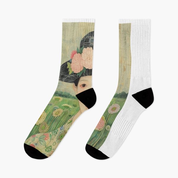 Item preview, Serene Floral Lady Illustration designed and sold by yellowmanman.
