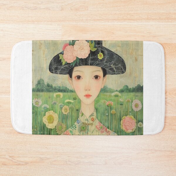 Item preview, Serene Floral Lady Illustration designed and sold by yellowmanman.