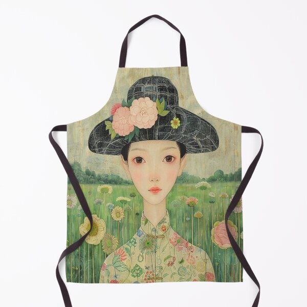 Item preview, Serene Floral Lady Illustration designed and sold by yellowmanman.