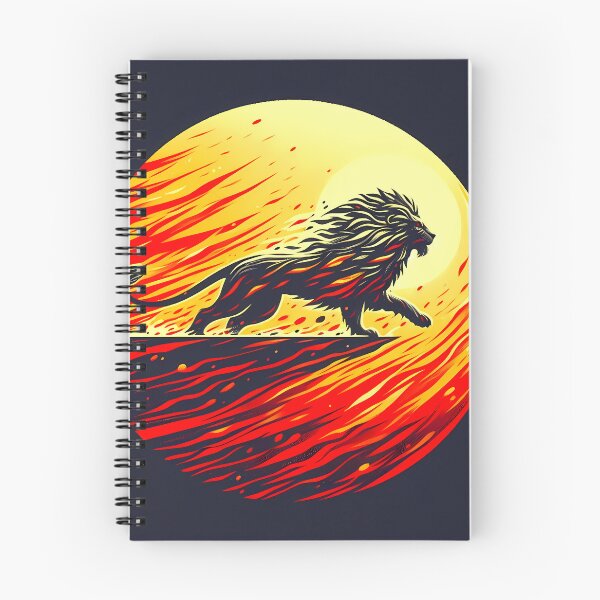 Item preview, Scratchboard Ink Fire Lion, Ai Generated Art  designed and sold by ACC .