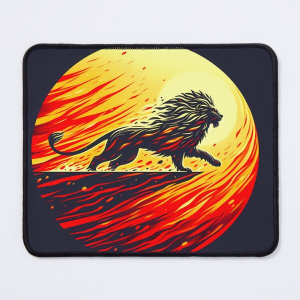 Item preview, Scratchboard Ink Fire Lion, Ai Generated Art designed and sold by ACC .