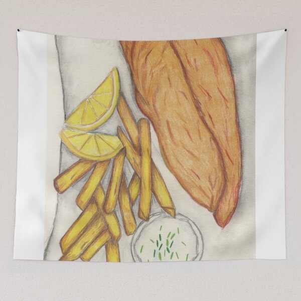 Item preview, Fish and chips designed and sold by Artbysarah23.