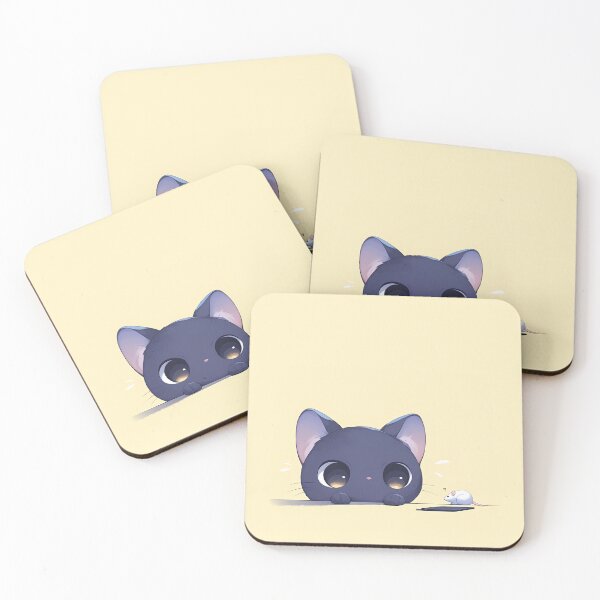 Item preview, Curious Cat Observing Mouse on Desk designed and sold by Windy-market.