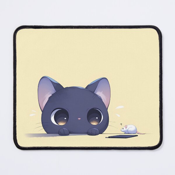 Item preview, Curious Cat Observing Mouse on Desk designed and sold by Windy-market.