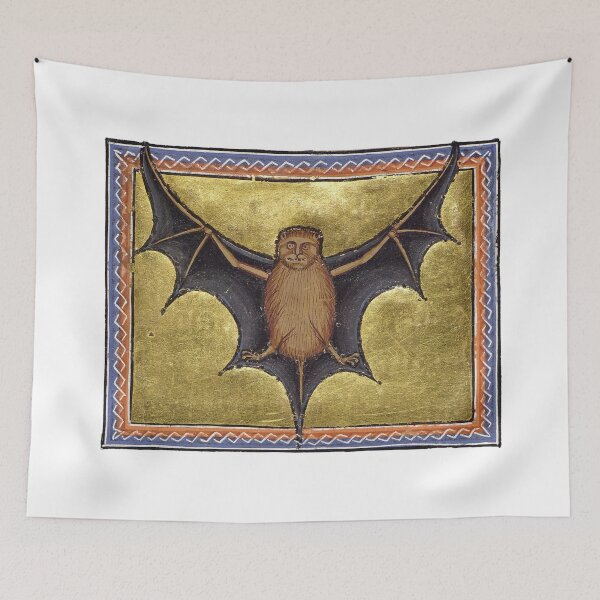 Item preview, Bat Illustration Aberdeen Bestiary Manuscript 16th Century designed and sold by rosaliemillen.