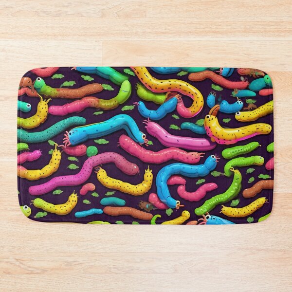 Item preview, Cute and Colorful Worms Pattern designed and sold by DreamCraze.