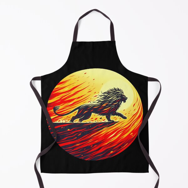 Item preview, Scratchboard Ink Fire Lion, Ai Generated Art  designed and sold by ACC .