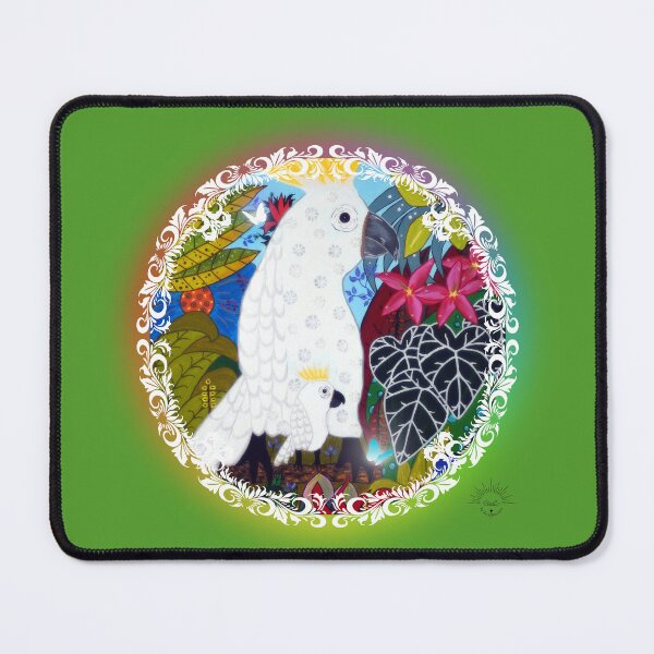 Item preview, Mom and baby Rainbow Cockatoos designed and sold by GabiVitryArt.