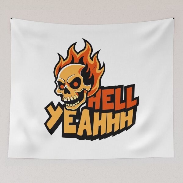 Item preview, Hell yeah. Skull. Flames. Rock n Roll designed and sold by therockstuff.