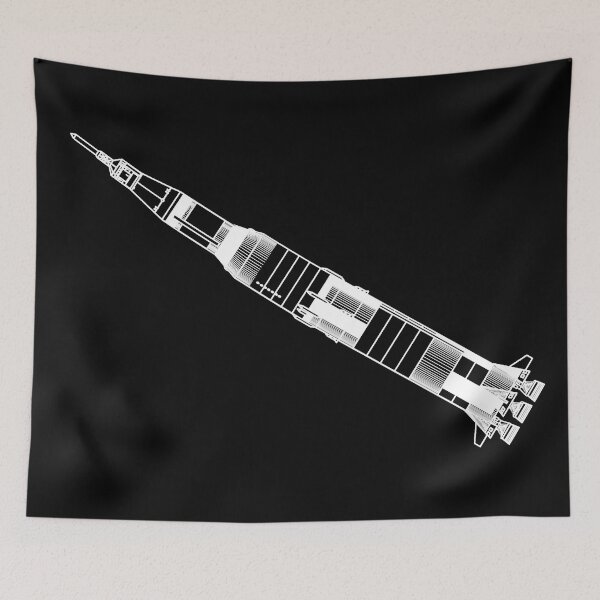 Item preview, The Apollo Mission's Saturn V Rocket - white designed and sold by Top Quark Design.
