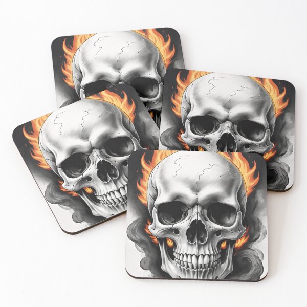 Item preview, skull, skeleton, flame, tattoo, sketch designed and sold by DonnaBlankaArt.