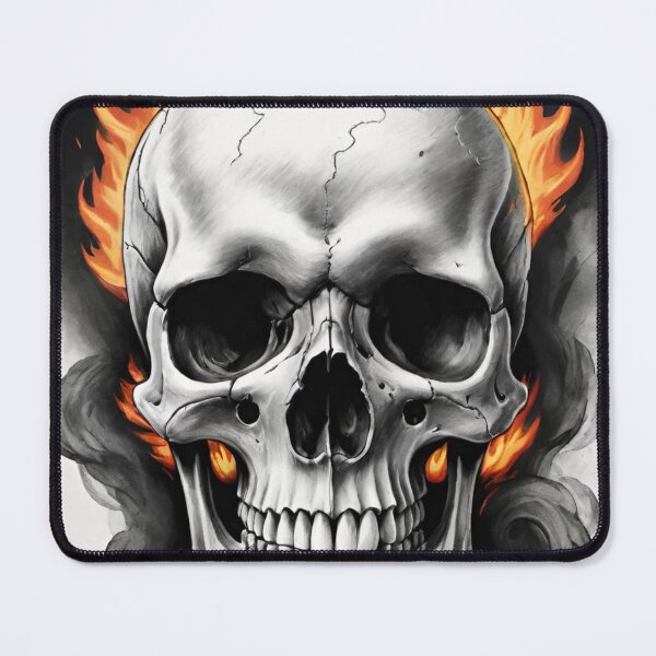 Item preview, skull, skeleton, flame, tattoo, sketch designed and sold by DonnaBlankaArt.