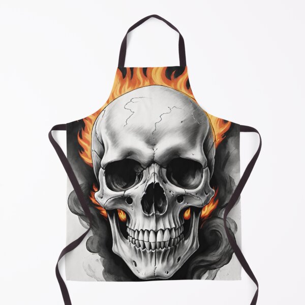 Item preview, skull, skeleton, flame, tattoo, sketch designed and sold by DonnaBlankaArt.