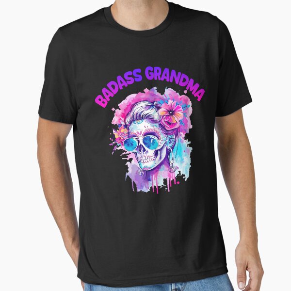 Item preview, Funny Badass Grandma Messy Bun Skull for Grandmother designed and sold by EidosEmporiium.