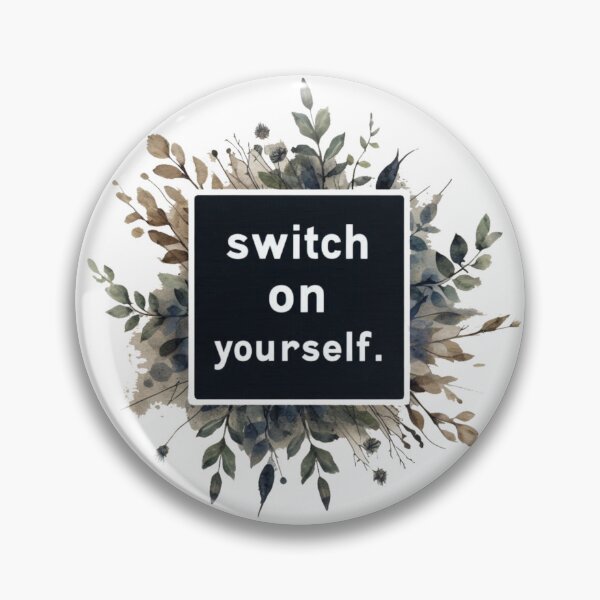 Item preview, Switch On Yourself  Leaves Bouquet Earth Tone Quote designed and sold by Nanthanon.