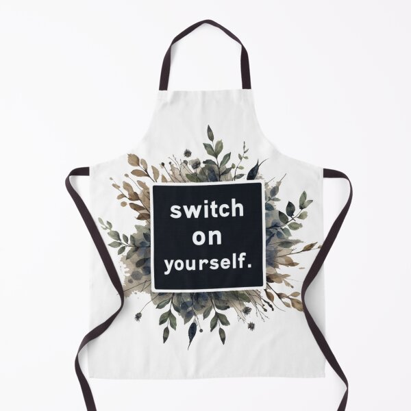 Item preview, Switch On Yourself Leaves Bouquet Earth Tone Quote designed and sold by Nanthanon.