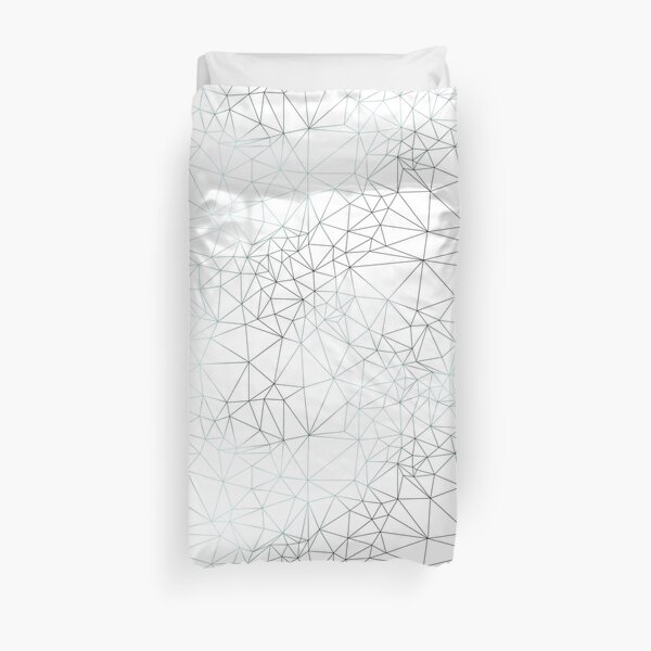 Cracked Ice White Pattern Duvet Cover