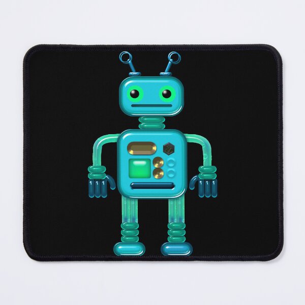 Item preview, Audie the Whimsical Aqua Robot designed and sold by CheriesArt.