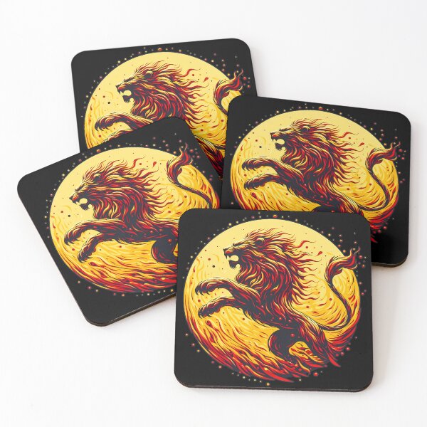 Item preview, Scratchboard Ink Fire Lion, Ai Generated Art  designed and sold by ACC .