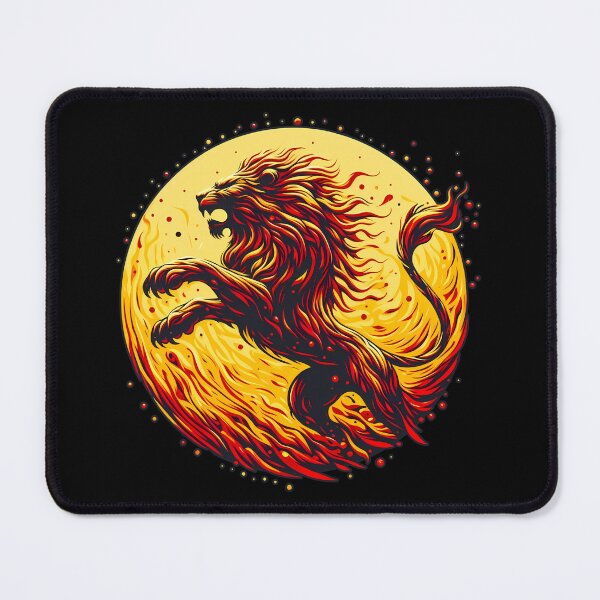 Item preview, Scratchboard Ink Fire Lion, Ai Generated Art designed and sold by ACC .