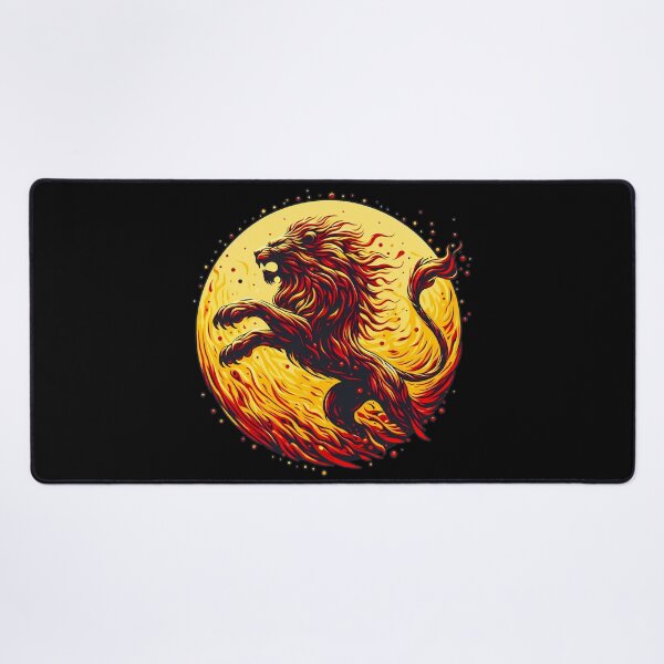 Item preview, Scratchboard Ink Fire Lion, Ai Generated Art designed and sold by ACC .