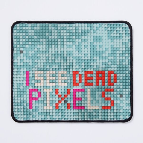 Item preview, 'I see dead pixels' Randomly coloured brick puzzles with wavy backgrounds designed and sold by trepiu.