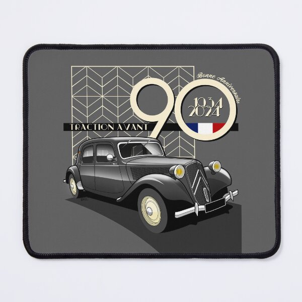 Item preview, Traction Avant 90th 3/4 outline graphic illustration  designed and sold by RJWautographics.