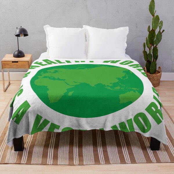 Item preview, A healthy world is a vegan world designed and sold by Nanika-akimoto.