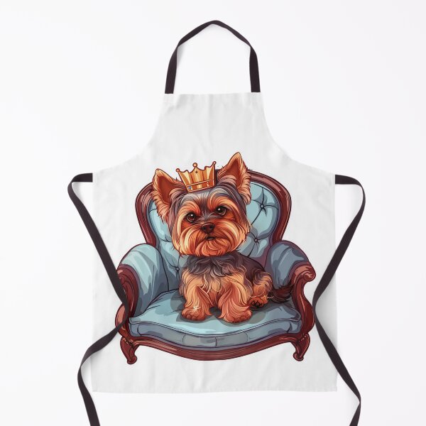 Item preview, Adorable chibi Yorkshire Terrier on royal chair with crown designed and sold by tjnextgen99.