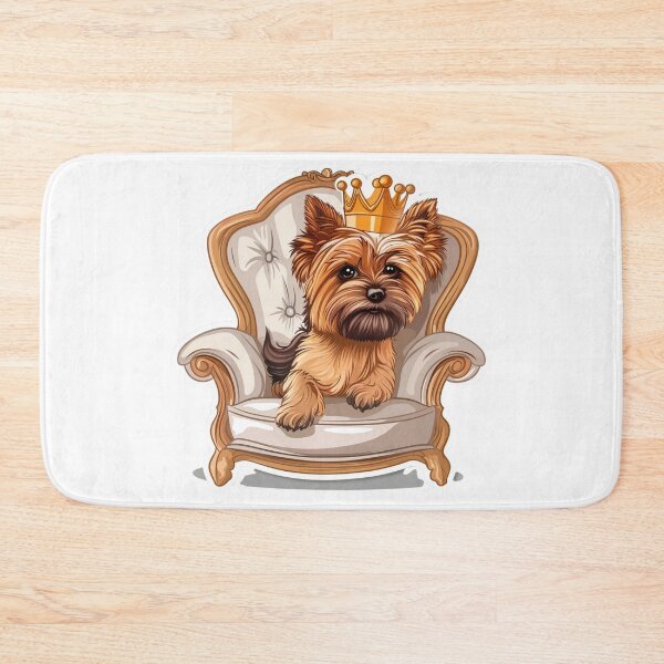 Item preview, Yorkshire Terrier chibi on luxury chair with crown designed and sold by tjnextgen99.