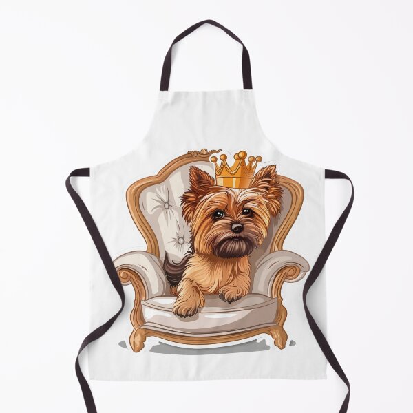 Item preview, Yorkshire Terrier chibi on luxury chair with crown designed and sold by tjnextgen99.