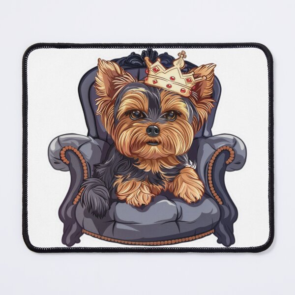 Item preview, Charming chibi Yorkshire Terrier on a luxury chair with crown designed and sold by tjnextgen99.