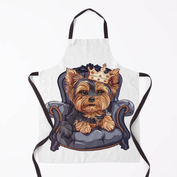 Item preview, Charming chibi Yorkshire Terrier on a luxury chair with crown designed and sold by tjnextgen99.