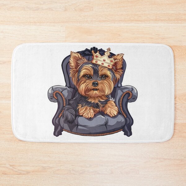 Item preview, Charming chibi Yorkshire Terrier on a luxury chair with crown designed and sold by tjnextgen99.