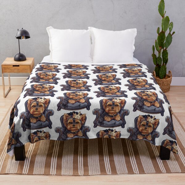 Item preview, Charming chibi Yorkshire Terrier on a luxury chair with crown designed and sold by tjnextgen99.