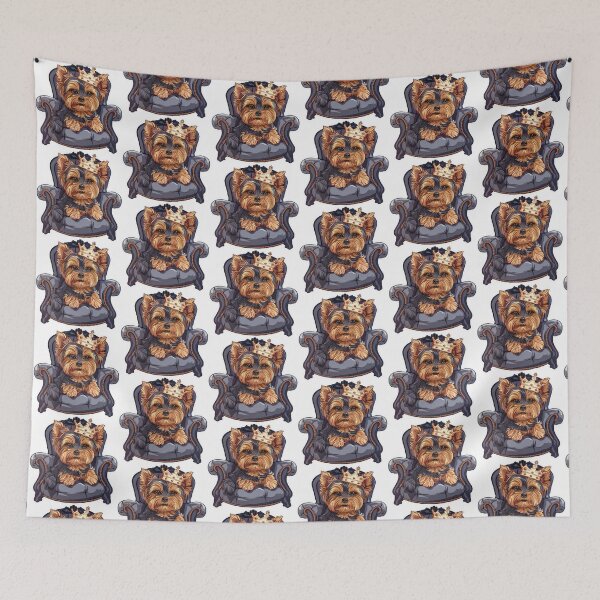 Item preview, Charming chibi Yorkshire Terrier on a luxury chair with crown designed and sold by tjnextgen99.