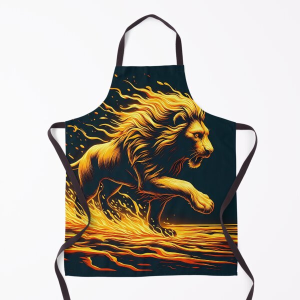 Item preview, Scratchboard Ink Fire Lion, Ai Generated Art  designed and sold by ACC .
