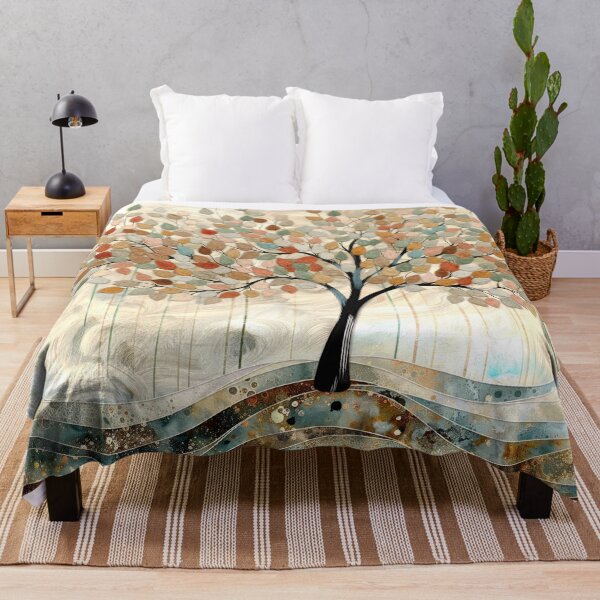 Item preview, Growth and Abundance - Abstract Tree with Terracotta and Sand Colors designed and sold by Rocky Mountain Artistry.