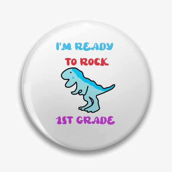 Item preview, I’m ready to rock 1st grade dinosaur first day of school designed and sold by khulisara246.
