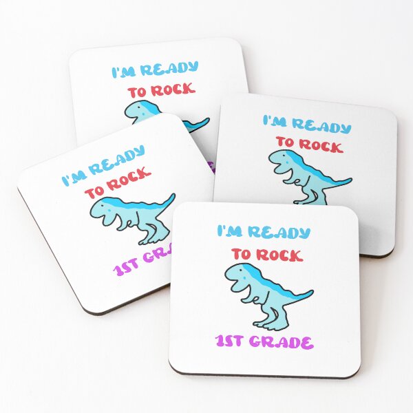 Item preview, I’m ready to rock 1st grade dinosaur first day of school designed and sold by khulisara246.