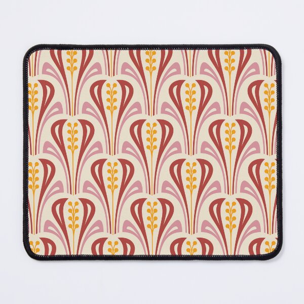Item preview, KF 0265 B - Vintage Retro 70s Floral Pattern in Magenta Pink Yellow designed and sold by KhakiFinch.
