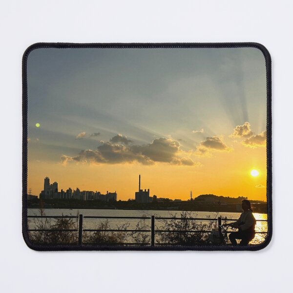 Item preview, Bike Ride by the Han River at Sunset | Seoul Photography designed and sold by YemmyZImages.