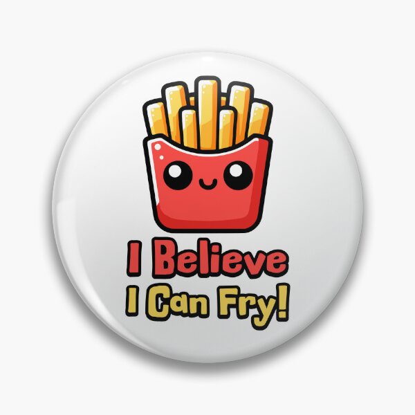 Item preview, I Believe I Can Fry! Cute French Fry Pun Cartoon designed and sold by PMCreative.