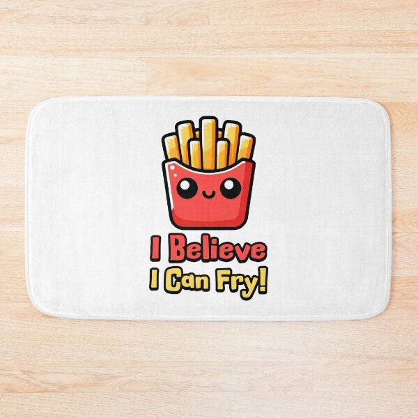 Item preview, I Believe I Can Fry! Cute French Fry Pun Cartoon designed and sold by PMCreative.